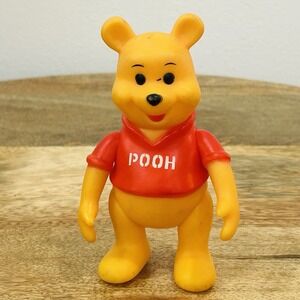 Vintage 1960's Walt Disney Winnie the Pooh  5" Plastic Poseable Figure